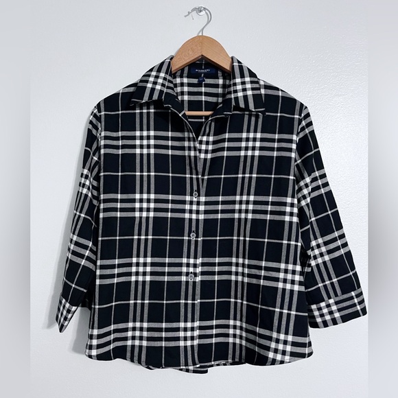 NWOT Burberry Vintage Plaid Check Wool Shirt - Picture 5 of 5